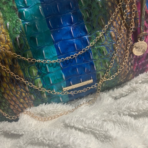 Brahmin Tonya Multicolor Croc-Embossed Tote Bag - Picture 2 of 8